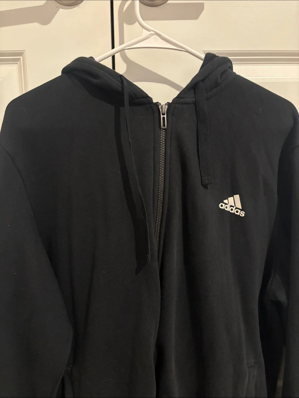 adidas black zip
